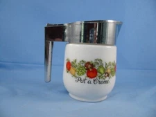 Corning Ware Gemco Creamer Pitcher 'Spice Of Life' Pot a Creme, Vintage