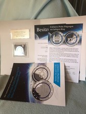 10 Euro Probe Monaco Oper mit blauem Ring Zertifikat Metallplakette Silber XEROS
