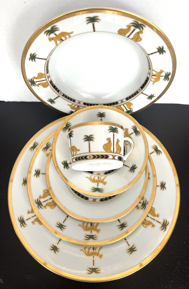 Christian Dior Casablanca 6 pc Place Setting Dinner Salad Bread Cup Saucer Soup
