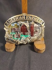 Vintage 1984 American Farmers Feed The World The Great American Belt Buckle USA