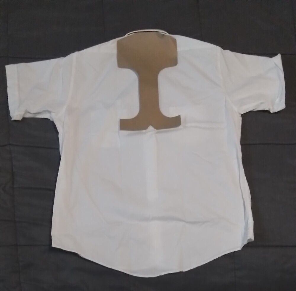 R&R Uniforms Mens Button Short Sleeve Shirt 17.5 R VTG NOS