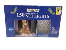 Lot of 2-150 Incandescent Clear Net Lights 4ft.x6ft. Each Indoor Outdoor