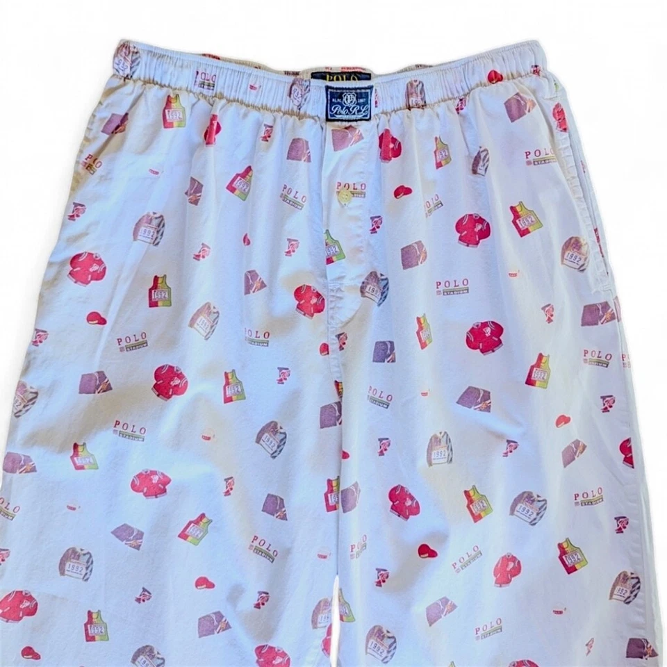 Pantalones de pijama Ralph Lauren Stadium Collection 1992 relanzamiento ala P talla L Foto 3 de 4