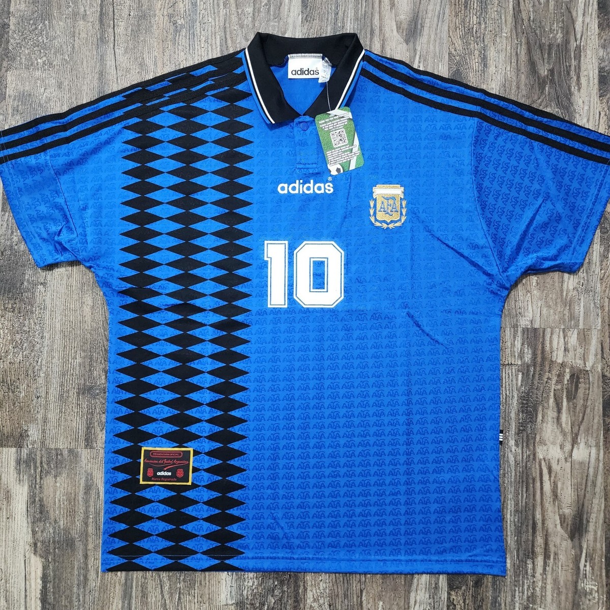 1994 Adidas Argentina Away Soccer Jersey Diego Maradona Men