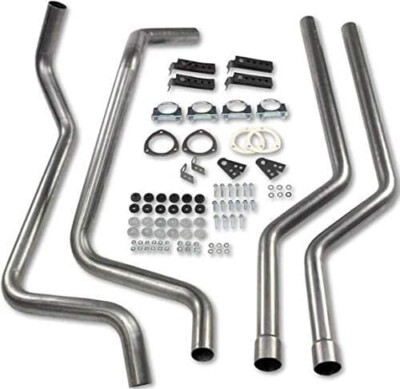 FLOWTECH HEADER BACK EXHAUST SYSTEM,SILVER,2.25'' TUBES,1970-1974 CAMARO 283-400
