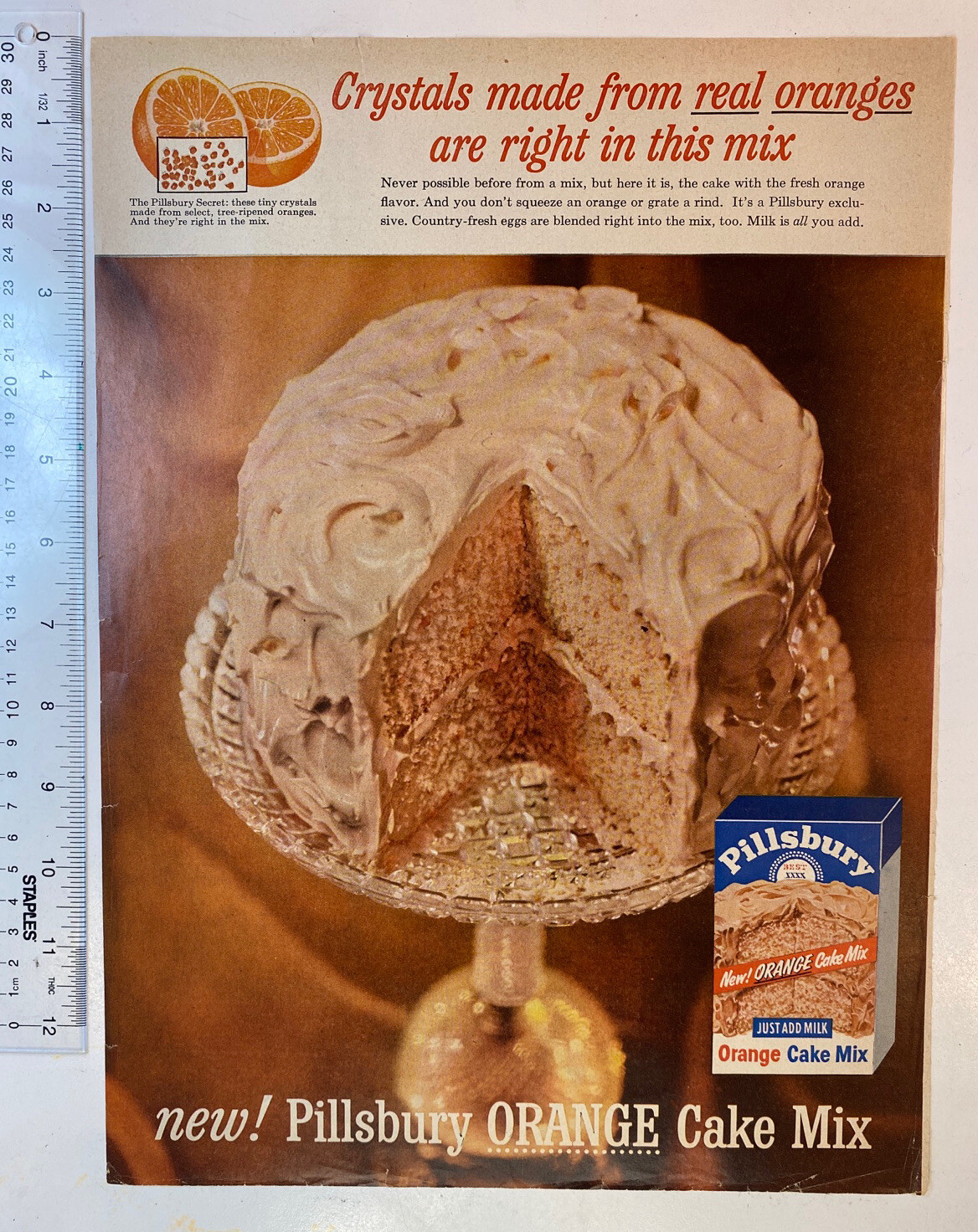 Vintage Buick Magazine Ad 1956 & Pillsbury Orange Cake Mix Ad on the flip side. eBay