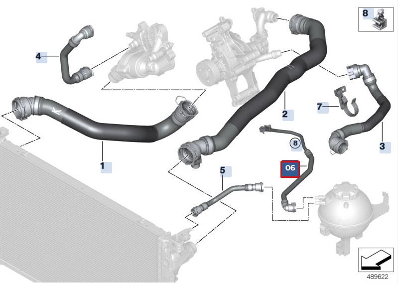 BMW 5 G30 Expansion Tank Hose 17127827376 7827376 NEW GENUINE | eBay