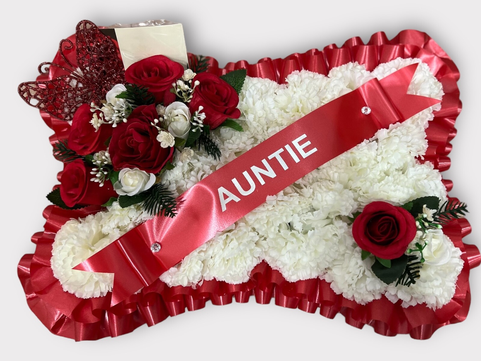 Pillow Artificial Funeral Flowers Wreath Memorial Grave Tribute Grave