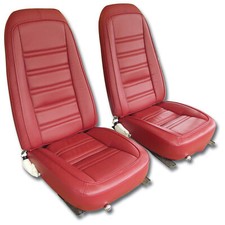 Corvette C3 Leather Seat Covers Red Leathervinyl Original 1977-1978 Corvette C3 Leather Seat Covers Red Leathervinyl Original 1977-1978