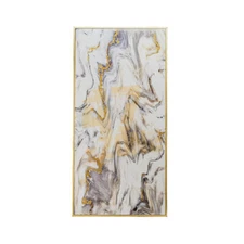 Mdf Marble Pattern Wall Art Cream Gold Gray Indoor Outdoor Living Dining Room