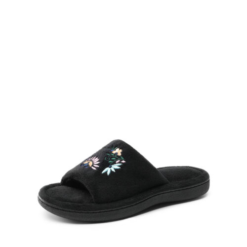 Damen Memory Foam Hausschuhe offene Zehenpartie leichte bequeme Slipper Hausschuhe - Bild 15 von 29