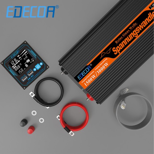 Spannungswandler 300W 1000W 1500W 2000W 2500W 3000W 12V/24V 230V 0% MwSt EDECOA - Bild 32 von 47