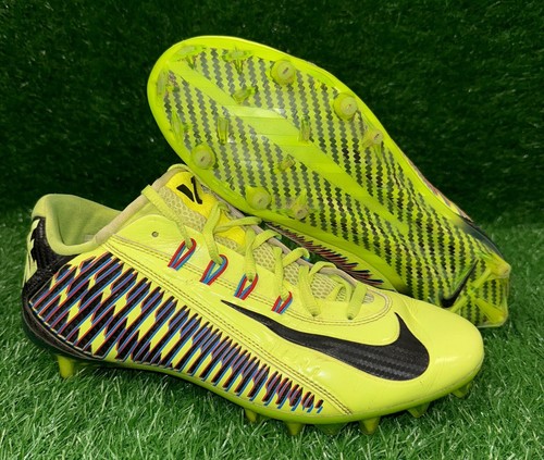 Nike Vapor Carbon Elite TD Football Cleat Size 8.5 Volt Multi 631425-700 Used