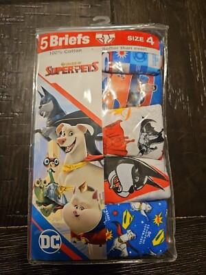 Superpets 5 Briefs  100% Cotton NEW BOYS SIZE 4
