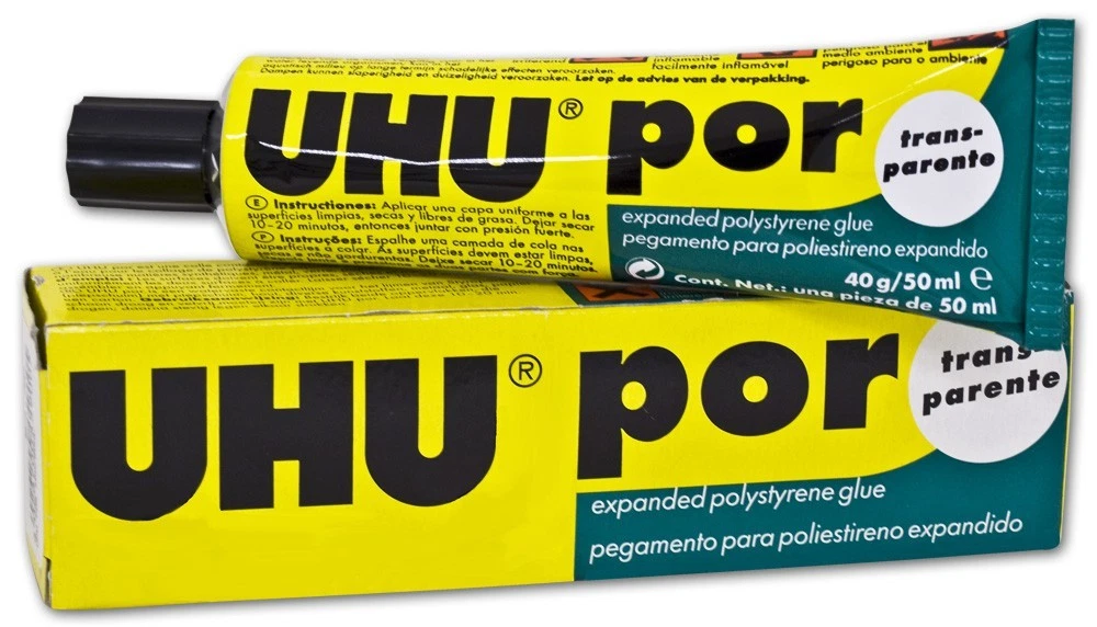 10 x UHU POR Adhesive Depron Styrofoam Expanded Polystyrene Glue 40g 50ml