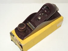 Vintage Stanley # 220 Adjustable Block Plane in Original Box, Cordovan