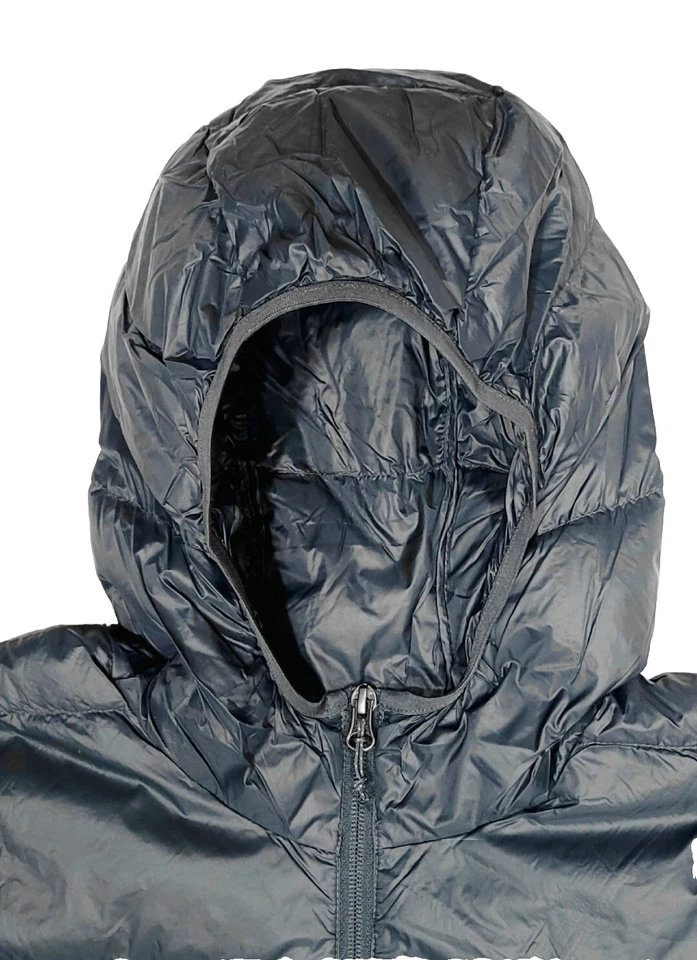 Eddie Bauer EB650 Men's XXL Wide Channel Packable Hooded Down Gray Puff Jacket - Image 3 of 4