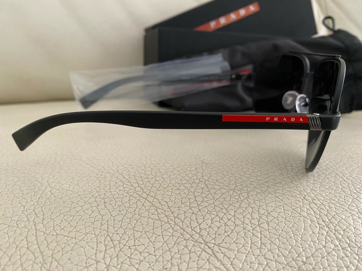 Brand New Prada Black Frame Sunglasses SPS 58U 63 12 1BO-5LO 135