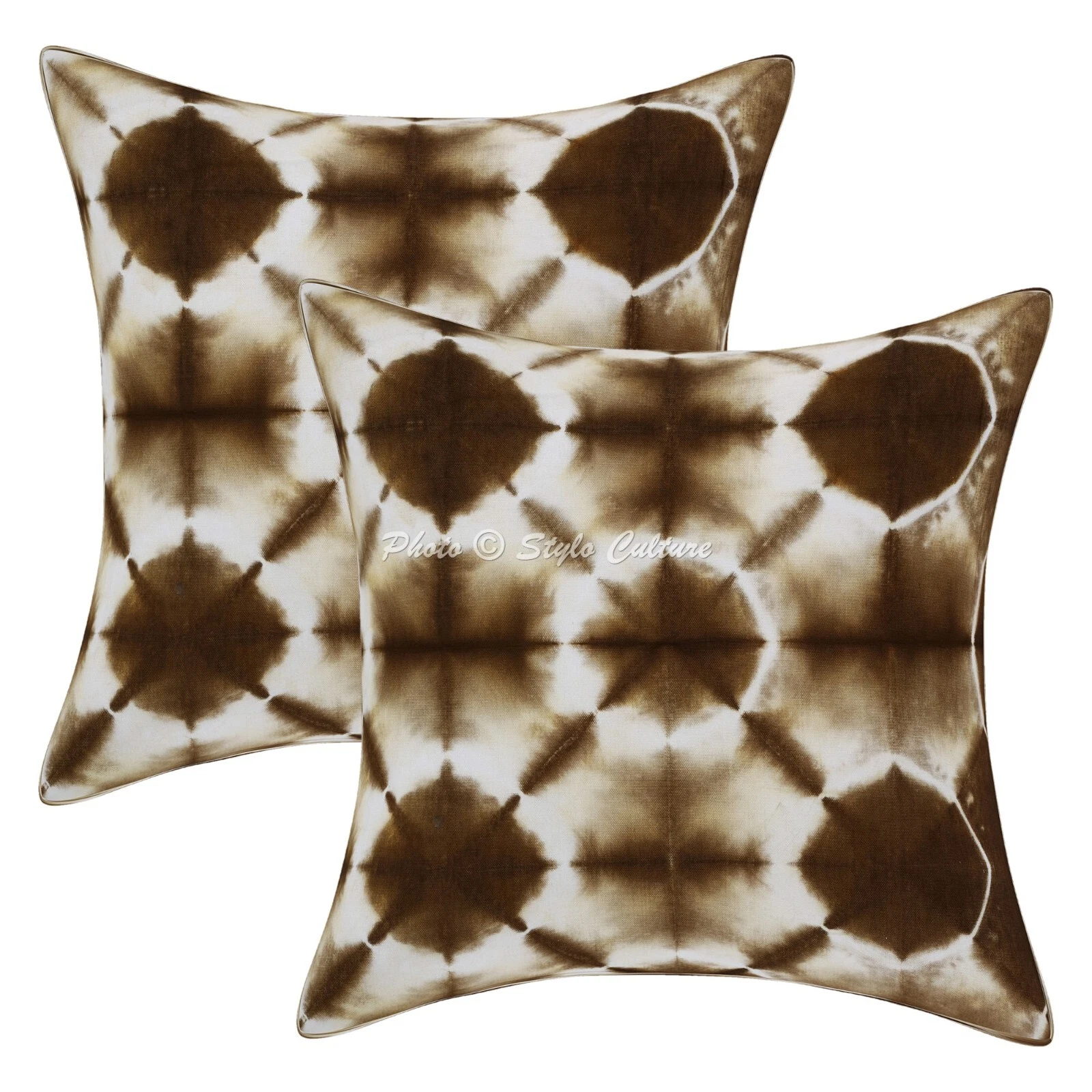 Shibori Cushion Cover Tie Dye Bohemian Throw Pillow Case Hippie Gypsy Home Decor