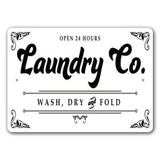 Laundry Company Metal Sign
