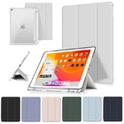 Pen Holder Smart Cover Apple iPad (10.2") 7th 8. 9. Gen Pencil Case Protective Cover