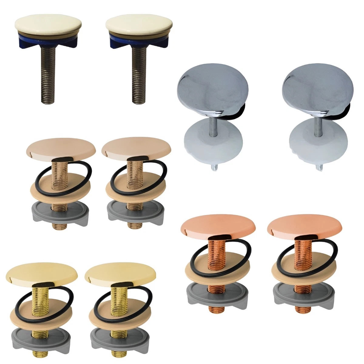 Set miscelatori cromati lavabo bidet e vasca con kit doccia Kubo