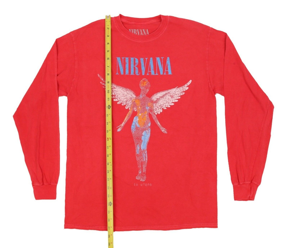 Nirvana In Utero Red Distressed Long Sleeve T-Shir S | eBay
