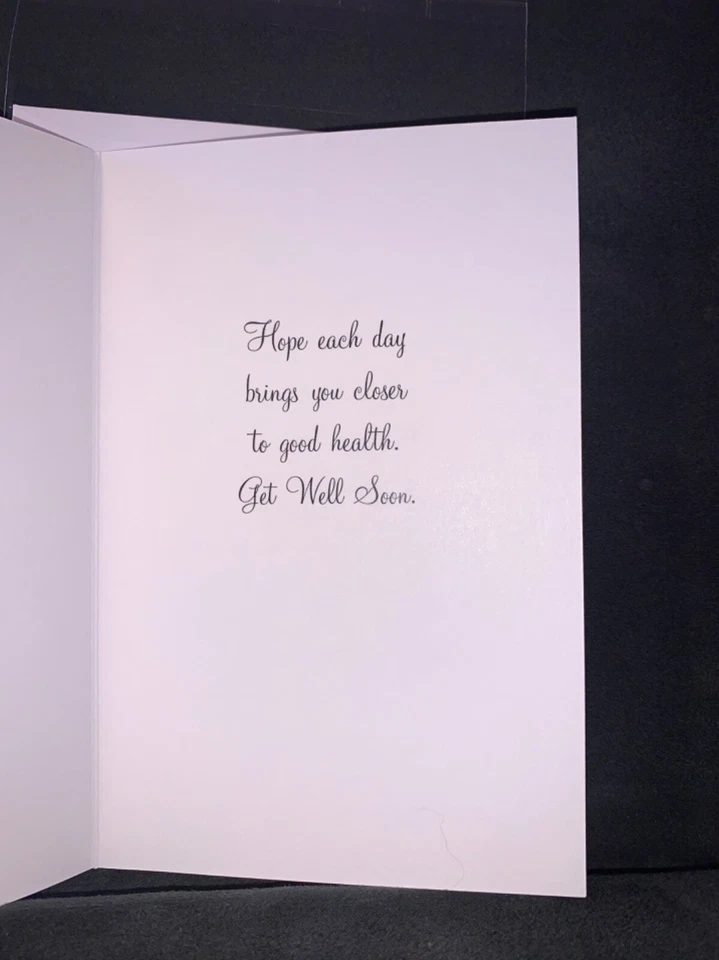 Get Well Wishes Greeting Card Red Tulips - Image 2 of 4