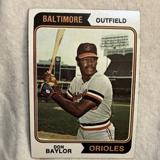 Topps 1974 Don Baylor Baltimore Orioles Baseball card #187 Base Set