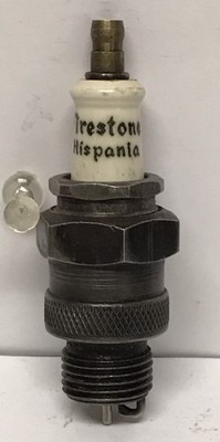 RARE Odd Vintage 1930 s FIRESTONE HISPANIA spark plug 18mm  Tires / Petroliana