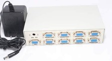 SVGA VGA XGA Splitter Amplifier Multiplier 8-Way Powered 400MHz