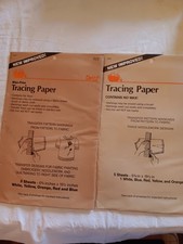 Vtg 2 Dritz Wax Free Tracing Paper #634-66 5 Sheets Each