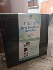 Large Bulletin Board 12 11.8"x11.8" Cork Board Adhesive Squares With Pins NEW