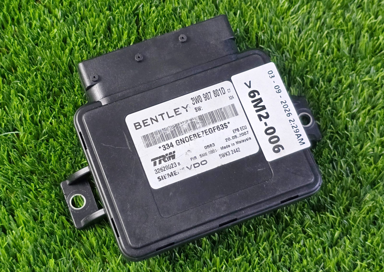 Bentley Continental 03-12 Electronic Parking Brake Control Module 3W0 907 801D