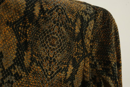 Camisa con botones Valiant Paris Made in France para hombre jersey grande de algodón de piel de serpiente - Imagen 10 de 12