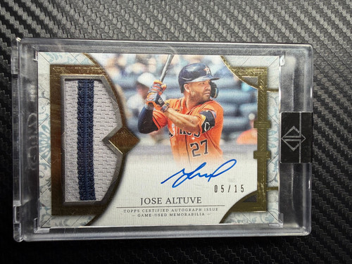 2024 Topps Transcendent Patch Auto Jose Altuve 05/15 #TCPA-JA2 Encased