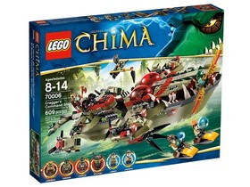 70006	Lego Chima Cragger's Command Ship Used COMPLETE all figs included 