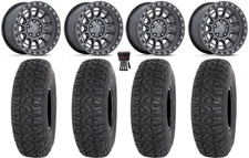 Fuel Cycle 15" Wheels Gunmetal +10mm 33"Chicane LT Tires UForce U10Pro/U10XL Pro