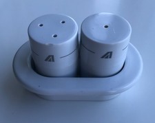 Joe Colombo Alitalia Salt & Pepper Shaker Set Linea 72 Vintage Italy Plastic