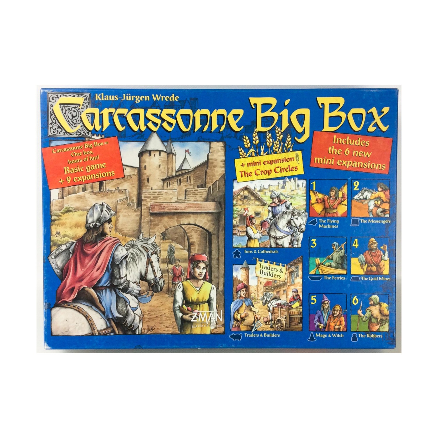 Z-Man Family Games Carcassonne Collection #3 - Big Box + 2 expansiones más en muy buen estado+/casi nuevo