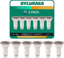 SYLVANIA 6 X 0026585 Long Neck LED Light Bulb Gu10 36&deg; 3000k Warm White - 4.2 Wa
