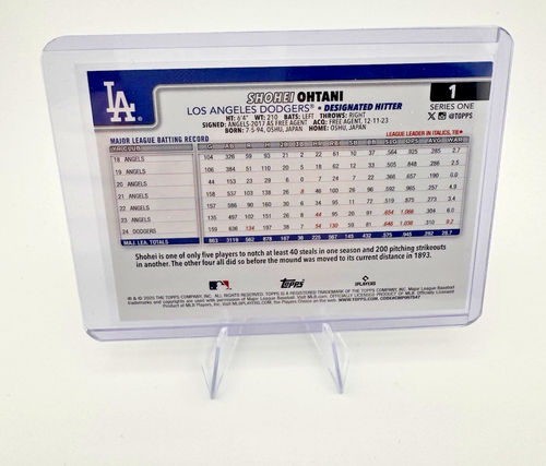 2025 Topps Serie 1 One Béisbol - Shohei Ohtani #1 Holofoil LA Dodgers - Imagen 2 de 2