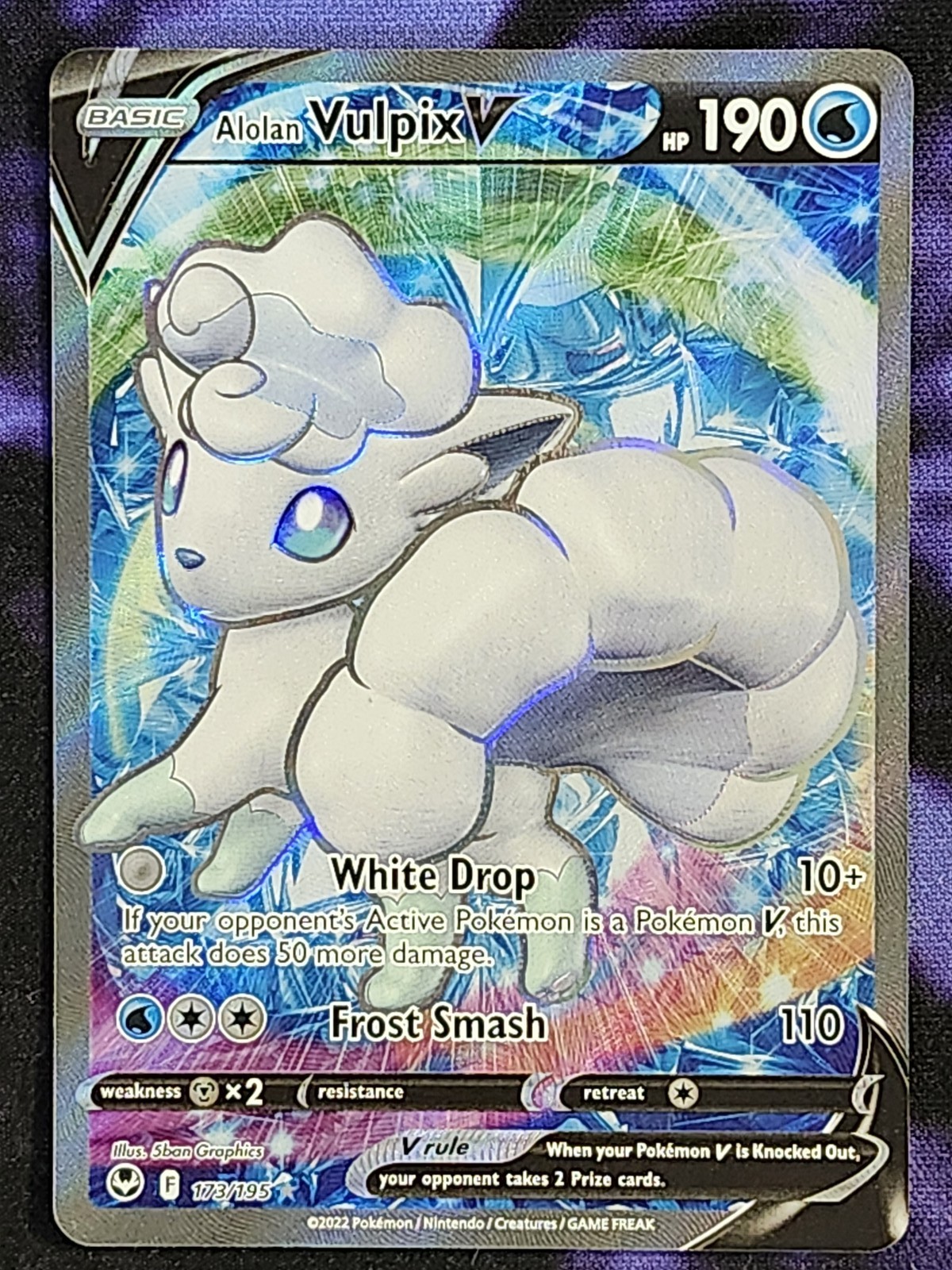Pokemon Alolan Vulpix V 173/195 Silver Tempest SIT
