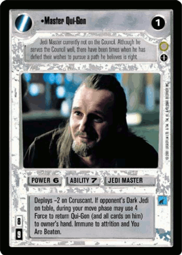 Master Qui-Gon (AI) - FOIL - Reflections III - Star Wars CCG - Picture 1 of 6