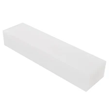 HDPE Block White PE Polyethylene Rectangular Solid Plastic 2x12x3, 