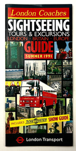 1991 London Coaches Sightseeing Tours Britain UK Vintage Tourist Travel Booklet
