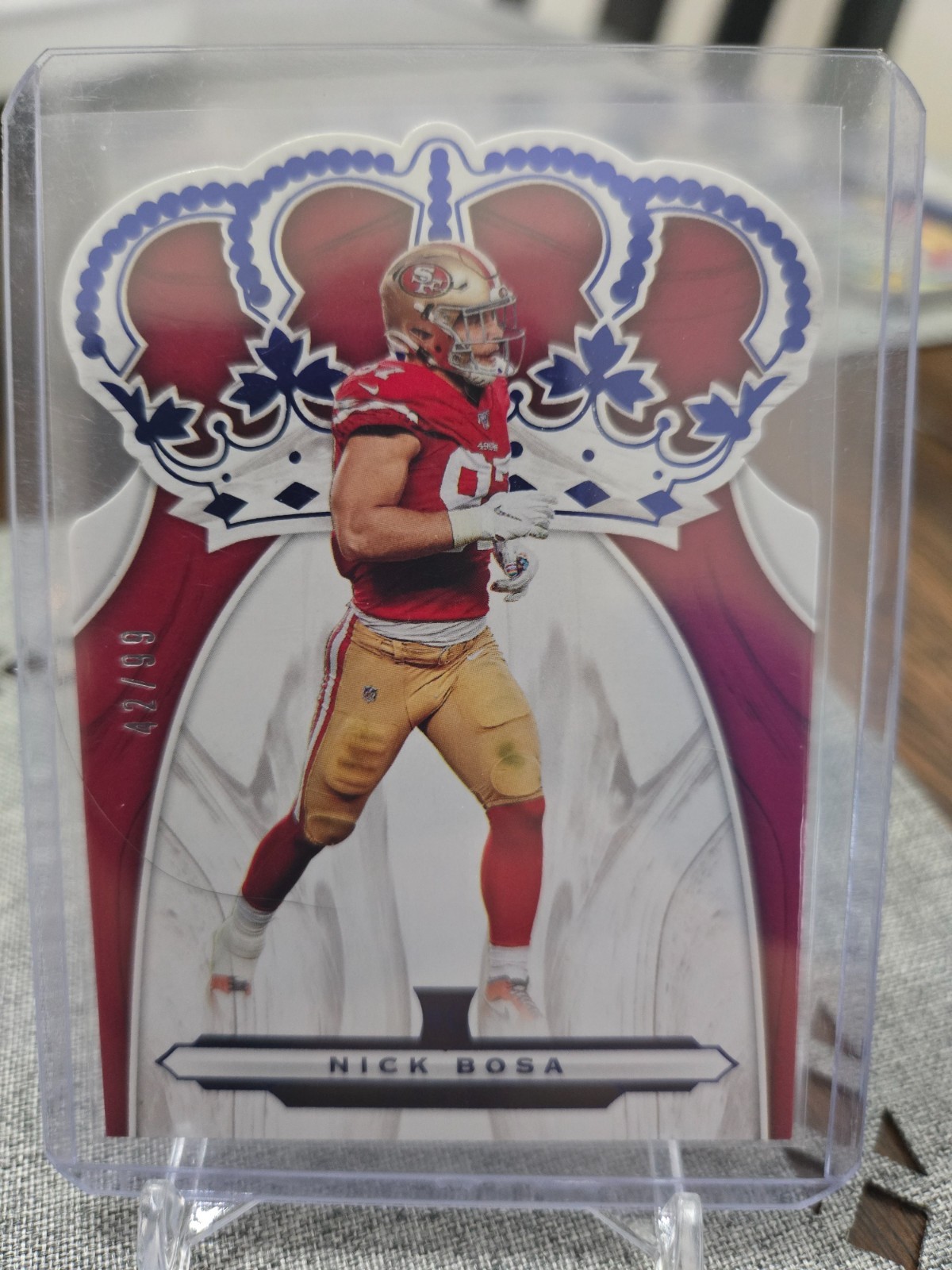 2019 Panini Chronicles - Crown Royale Nick Bosa #CR-2 Blue 42/99 (RC)