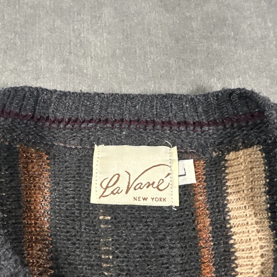 Suéter Tejido con Cable 3D Estilo Coogi De Colección La Vane Talla GRANDE Naranja Gris Azul Foto 2 de 4