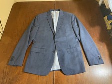 2025 BANANA REPUBLIC Blue Glen Plaid Sport Coat Suit Blazer 40R Wool Slim Fit