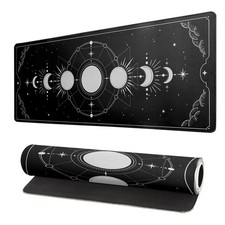 Sun Moon Gaming Mouse Pad Black Large Mouse Pad for Keyboard and Mousepad Des...